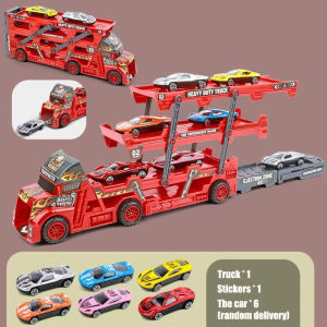 ~Dari KL~ Toys Truck For Boys Garage Car Truck with Cars Hotwheels mainan budak lelaki Storage Box Alloy Car DieCas