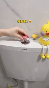 Butang Pam Sentuh Toilet Love Touch Flush Button Toilet Tools Bathroom Home Accessories