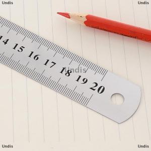 [COD] Undis 15-30cm Stainless Steel Metal Straight Ruler Tool Double Sided Measuring Tool