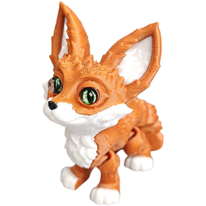 3D Printed FoxesFlexible Joints Articulated Foxes Fidgety Toy Realistic Hairless Foxes Statue Ornament for Home Decors