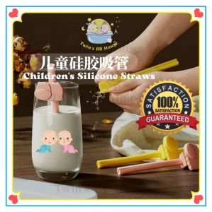 【READY STOCK】 2IN1 Brand SCOORNEST Baby Drink Porridge And Water Non-Disposable Silicone Straw Artifact