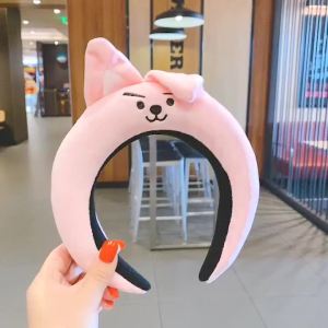 BTS TATA Cooky RJ Chimmy Hair Hoop Lovely Plush Head Buckle BT21 Accessories