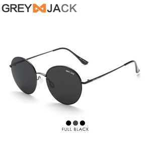 Grey Jack Kacamata Hitam Sunglasses Polarized Anti Silau UV400 Model Bulat Fashion Pria dan Wanita Simple Retro 2341