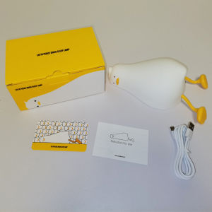 Lying Duck Night Light Bedroom Sleep Gift Nursing Bedside Lamp Silicone Tap Light led Creative Cartoon Lamp