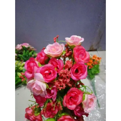 BUNGA MAWAR ARTIFICIAL BUCKET MAWAR ROSE BUNGA MAWAR SETANGKAI BUNGA PLASTIK