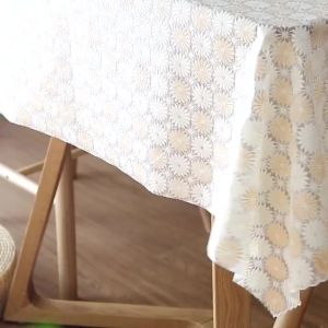 PVC Table Cloth Flower Alas Meja Makan Kalis Air Kalis Minyak Meja Kopi Plastik 6 Seater 8 Seater Table Cloth Waterproof Table Cover