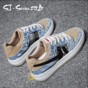 [MONA] Sepatu Sneakers Pria Trendy Model Batik Tali Rendah Casual - 272 B