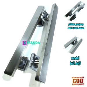 handle tarikan pegangan pull gagang pintu rumah minimalis bahan stainless steel anti karat pilihan panjang 33cm 45cm dan 60cm untuk pintu depan dan kamar