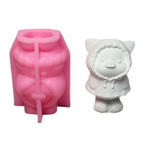 Handmade Silicone Mould Cartoon Pig Molds Ornament Molds Animal Molds Casting Molds for Home Table Decorations