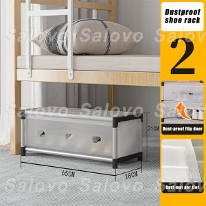 Salvo Multi-Layer Shoe Rack Organizer With Cover - Dustproof Waterproof Storage For Indoor Outdoor Use - Simple Household Cabinet