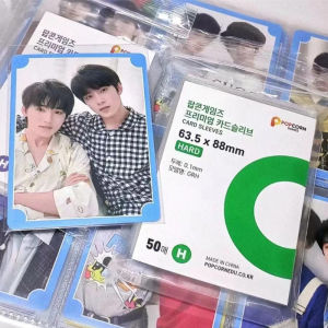 50pcs Blueberry Sleeves Photocard Protector Sleeve Hard Card Unis Photocard Lomo Sleeves Toploader
