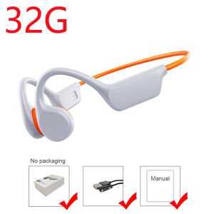 Bone Conduction Headphone IPX8 Waterproof Wireless Headset For Swimming Bluetooth 5.3 MP3 Player With 32G RAM Dual Mode Earphone With Mic Power Display