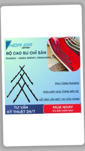 Bộ Cao Su Chỉ Sàn và  Cao Su Sàn Để Chân Vespa Sprint/Primavera/LX – Phụ kiện chính hãng chống trượt lắp chuẩn form