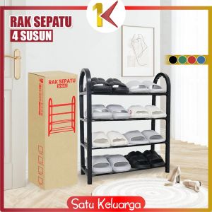 SK-C807 Rak Sepatu Sandal 4 Tingkat Penyimpanan Multifungsi Bahan Plastik /Rak Susun Portable Tempat