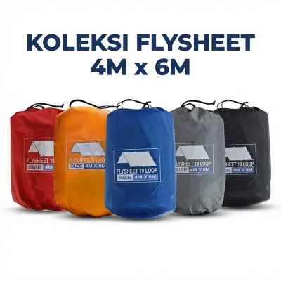 Flysheet 4x6 Meter Penutup Tenda Waterproof Anti Air Bivak