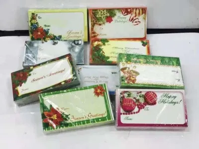 Christmas cards/ present cards 100pcs in a pack