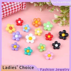 [COD] liuchuanbing Jewellery เสื้อโค้ทของเด็ก18 15มม. 10ชิ้นกระดุมดอกไม้หลากสีสำหรับเสื้อผ้าเด็กเสื้อสเวตเตอร์น่ารักตกแต่งชุดอุปกรณ์ตัดเย็บ