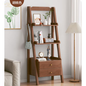 New solid wood upgraded bedside table storage rack childrens room living room integrated wall facing multi story and small-sized home furnishings