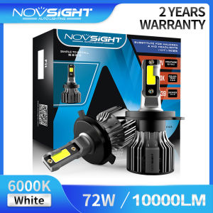 2pcs Novsight N39 H4 9003 HB2 LED Headlight Car Bulb High Beam and Low Beam Fog Light 72W 10000LM 6000K White Super Bright Pair In Stock 2 Years Warranty Free Shipping