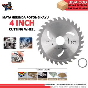 Mata Pisau Potong Gergaji Kayu gerinda mata Saw Blade TCT 4" x 30T Circular Saw Blade 100mm 30T