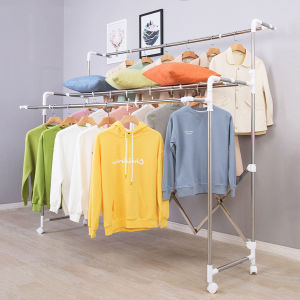 ราวตากผ้า ราวตากผ้าสแตนเลส   ปรับระดับได้ ยืดหดได้ ราวตากผ้าพับได้ รุ่น  01