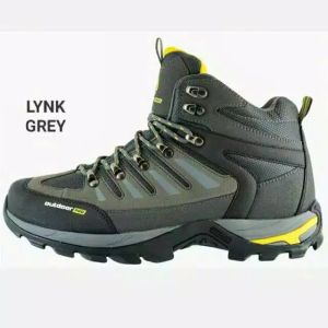 Sepatu Gunung Outdoor Pro Series Lynk Warna Abu Sepatu Hiking Waterproof Model Mid Terbaru