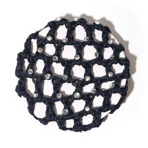 SDFSF Hair Bands Girls Elastic Hair Net Breathable Mesh Fashion Headdress Ballet Hair Net Sweet Rhinestone Bun Cover Snood Women