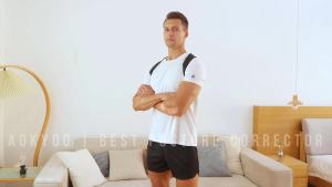 Back Brace Posture Corrector for Men and Women - Bionic System Newly Adjustable Upper Back Support Shoulder Posture Brace Back Straightener Neck Pain Relief Black One Size