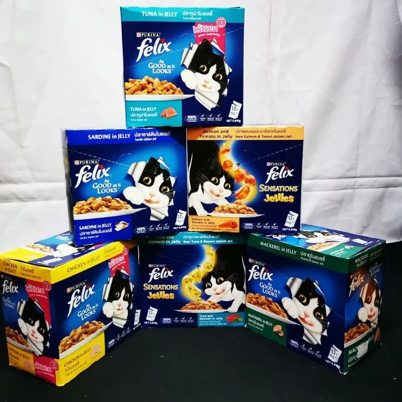 Purina Felix Wet Cat Food Pouch 70g x makanan kucing basah murah