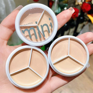 🔥C.three Orignal HUDAPRO Three-color Concealer Full Cover Cream Concealer palette water proof Matte Smooth Cover Spots Acne Marks Dark Circles Tear Ditch Moisturizing Repair Powder Concealer Cream primer for oily skin