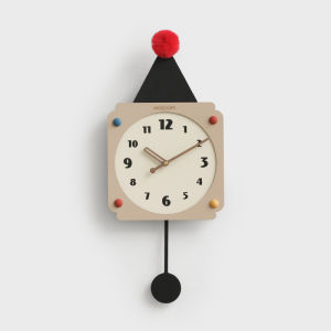 Minimalist Nordic Series Swing Wall Clock Hot Sale Home Living Room Simple and Fashion Mute Creative Vintage Clock Art Hat Decorations 25.5x58cm