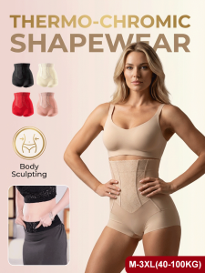 [YWEOKCAU] High-Tech Temperature-Sensitive Color-Changing Hip-Lifting Pants Womens Powerful Tummy-flattening Postpartum Shaping Underwear With Lifting Arms Waist-cinching Silk Crotch
