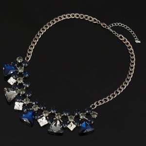 European and American fashion new models small fresh crystal rhombus necklace jewelry