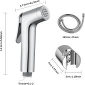 JOMOO Toilet Bidet Spray Set for Toilet Wall Mounted Toilet Bidet Spray Set with Holder and 1.2m Hose Bathroom Sprayer for Personal Hygiene