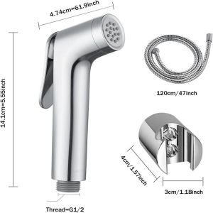 JOMOO Toilet Bidet Spray Set for Toilet Wall Mounted Toilet Bidet Spray Set with Holder and 1.2m Hose Bathroom Sprayer for Personal Hygiene