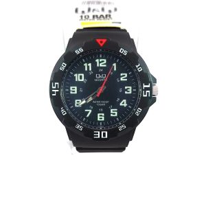 Q&Q (VR18J001Y) Black & Light Green Sporty Analog Watch