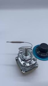 Oven Fryer Stove Parts 380V 32A 70CM Wire 6 Pins 50-300 Degree Safe Temperature Control Temperature Limiter Thermostat With Knob