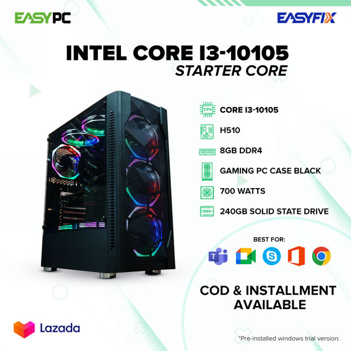 EasyPC | Easy Build INTEL I3 10TH GEN / H510-H410 / 8GB / 240GB / CASE ...