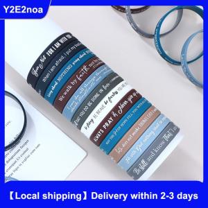 【Local shipping】 36 Pcs Religious Silicone Wristbands Bulk Bible Rubber Bracelets Colorful Inspirational Silicone Wristbands