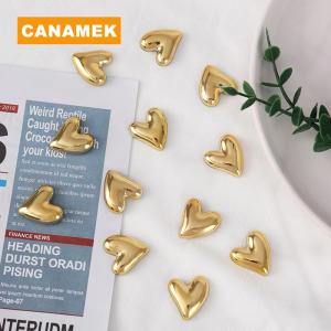 【CANAMEK】 10 Heart-Shaped Fridge Magnets Magnetic Fridge Magnets For Message Boards Polaroid Camera Decorations Home Decor