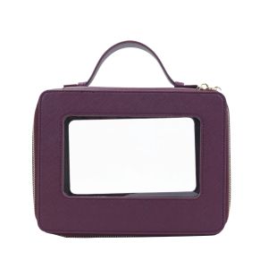 Customized Letters Colorful Saffiano Portable Cosmetic Case Travel Transparent Makeup Bag PVC Cosmetic Bag TPU Wash Bag2026