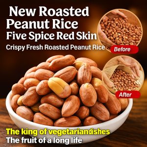 Five-Spice Roasted Red-Skin Peanuts Fresh Roasted Peanut Nuts Snack Fried Salted Peanuts 烤花生