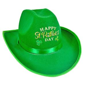 Trendy Clovers Decorated Hat Comfortable Denims Hat Holiday Celebrations Hat for Fashion Individuals and Adventurers