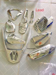 COMBO BỘ ỐP PHỤ KIỆN TRANG TRÍ DÙNG CHO ĐỜI XE LEAD 2022 2023 2024 CROM ( 9 MÓN )