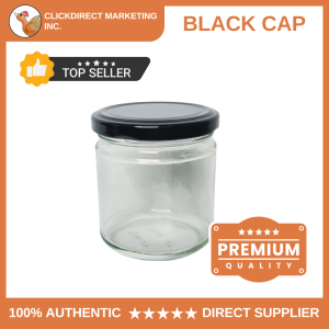 M-7208 200ML glass jar 24 pcs per box with plastic seal