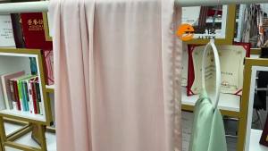 Cross-Border Satin Smooth Crepe Striped Chiffon Long Scarf   Malaysian Indian plain headscarf