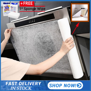【Ready Stock+100% Original】10M Kitchen Oil Sticker Range Hood Oil Filter Paper Moisture-Proof Transparent Oil-Absorbing Paper Oil-Proof Sticker
