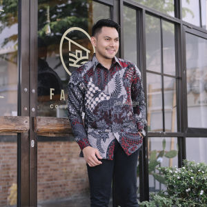 Jayabaya Batik Kertanegara Kemeja Batik Pria Lengan Panjang