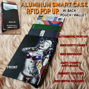 Aluminum Credit Card Business Card RFID Card Holder with Silicone Pouch