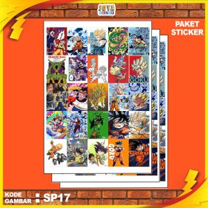 GAMBAR STICKER GOKU / STIKER GOKU / PAKET STIKER GOKU PER 25 PCS / KODESP17